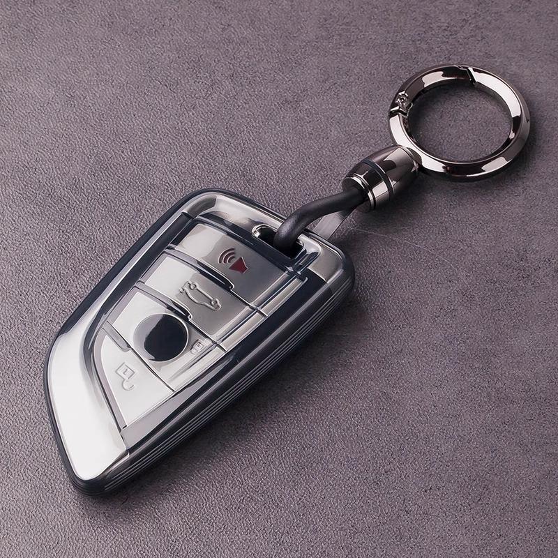 Transparent Night Black Key Case for BMW 3, 5, and 7 Series (325li, X1) - 2025 Model