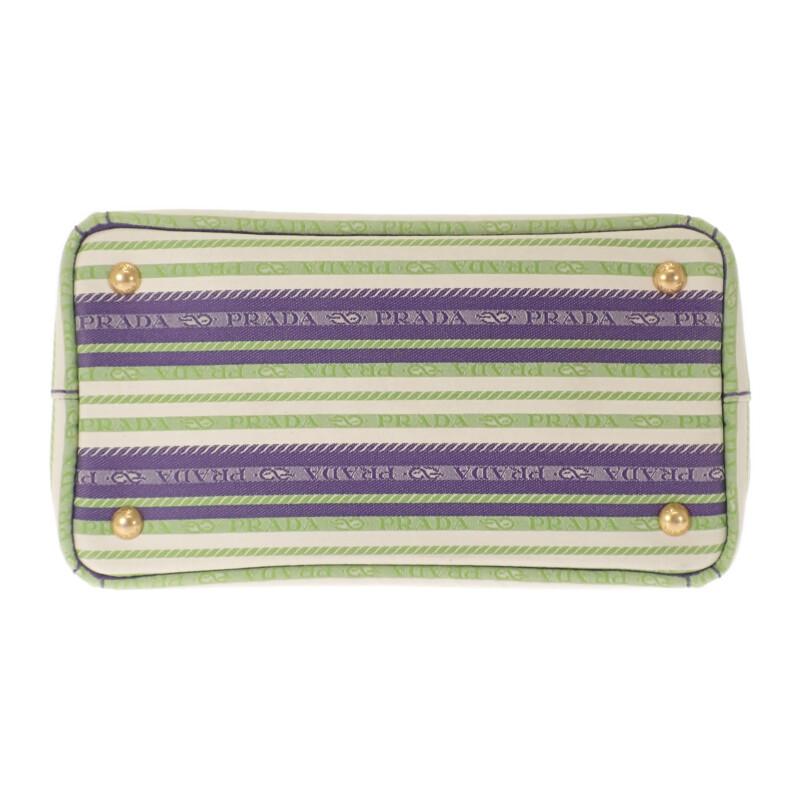 PRADA  1BG439 2WAY bag purple/green canvas Women