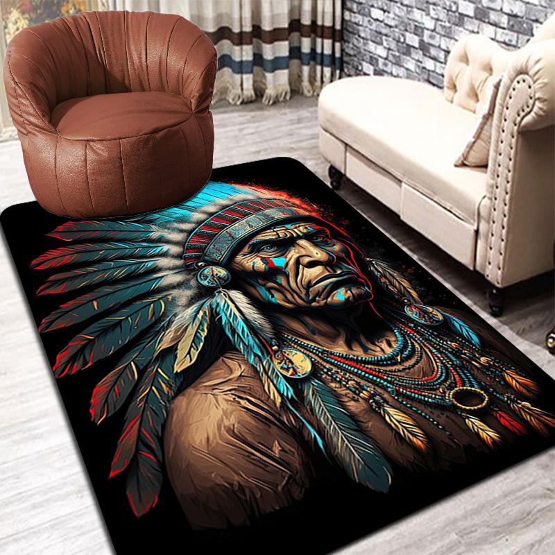 Native Americans Rug Floor Mat for Living Room or Bedroom Soft and Comfortable Carpet a Gift for Birthday and Holiday.DFF0925537