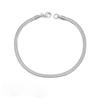 Unisex Stainless Steel Snake Bone Chain Bracelet - Gold Flat Design
