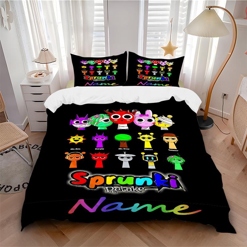 Custom Textile Colorful Heads Bedding 3 Piece Set HD Print Duvet Cover Pillowcases for Teens Adult Bedroom Decoration
