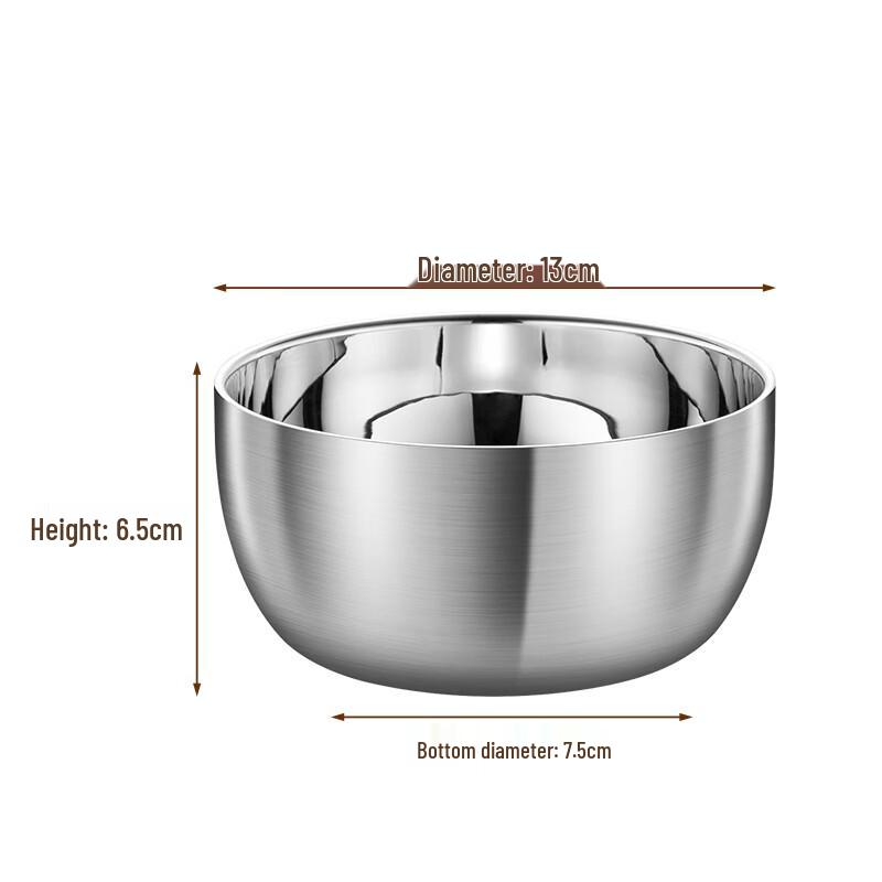 SPSR 316 Stainless Steel Double-Layer Korean Rice Bowls