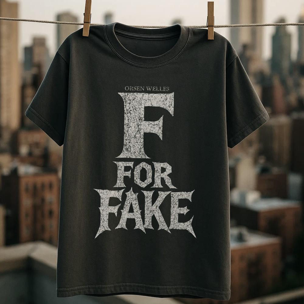 F for Fake TShirt Orson Welles Cult Film Tee Criterion Classic Cinema Unisex Unisex T-Shirt M