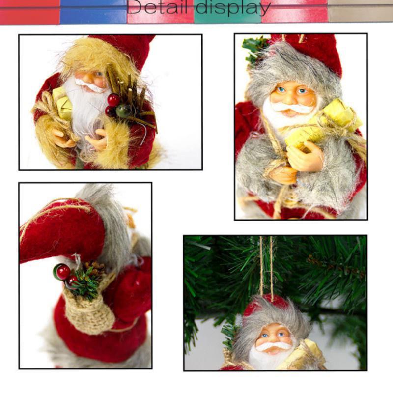 Christmas Ornaments Santa Claus Plush Doll Christmas Tree Pendant