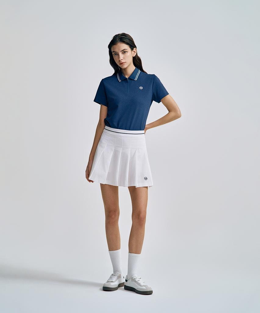 SERGIO TACCHINI W Classic Wide Pleated Skirt (White)