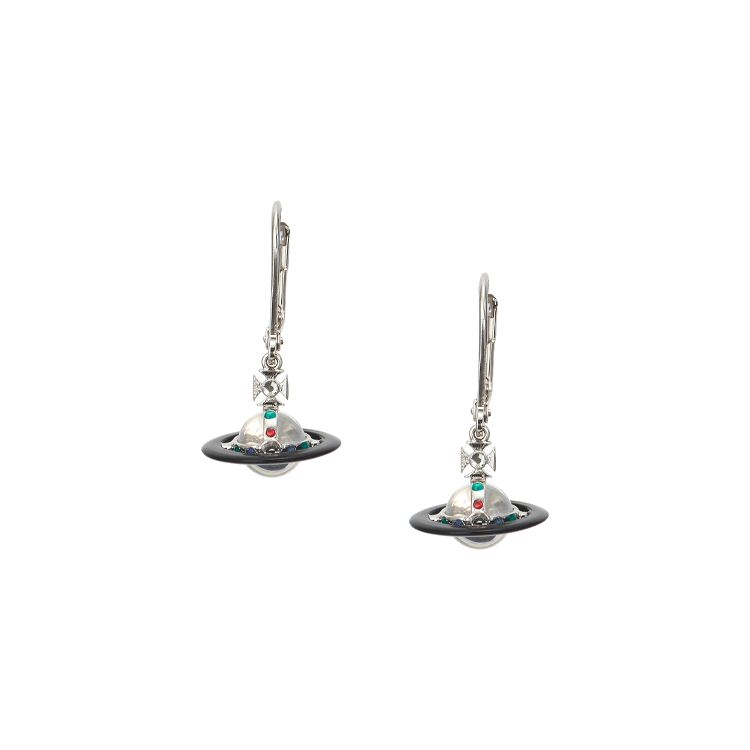 

Vivienne Westwood Petite Original Orb Saturn Earrings Women earrings 505214379 Box+Shopping Bag,Silver