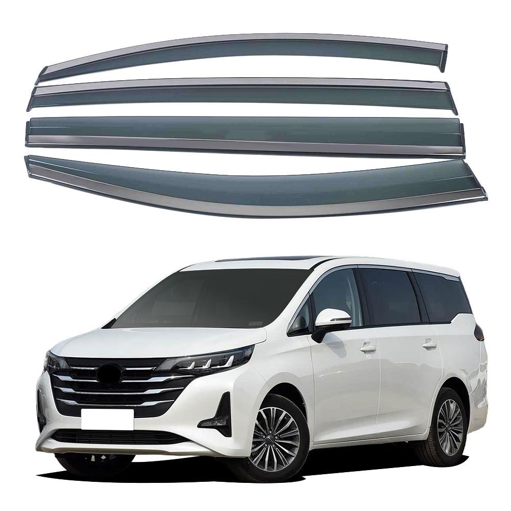 Chrome Trim Rain Guards & Visors for 2018 Trumpchi GM6 Side Windows