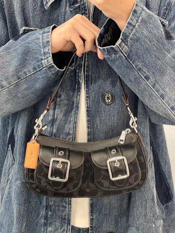 Koujia 2024 Women's Ashton Retro Underarm Baguette Motorcycle Shoulder Bag