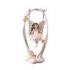Swing Fairy Statue Resin Art Crafts European Style Girl Figure Sculpture for Fireplace Entrance Cabinet Entryway Wedding Gift