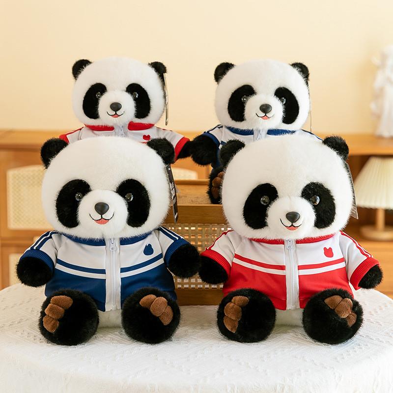 Uniform Wear School Panda Plush Toy Stuffed Animal Doll Kids Gifts Birthday