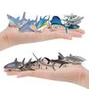 Realistisches Miniatur-Meerestier-Modellset mit PVC-Figuren von Hai, Sardine und Marlin
