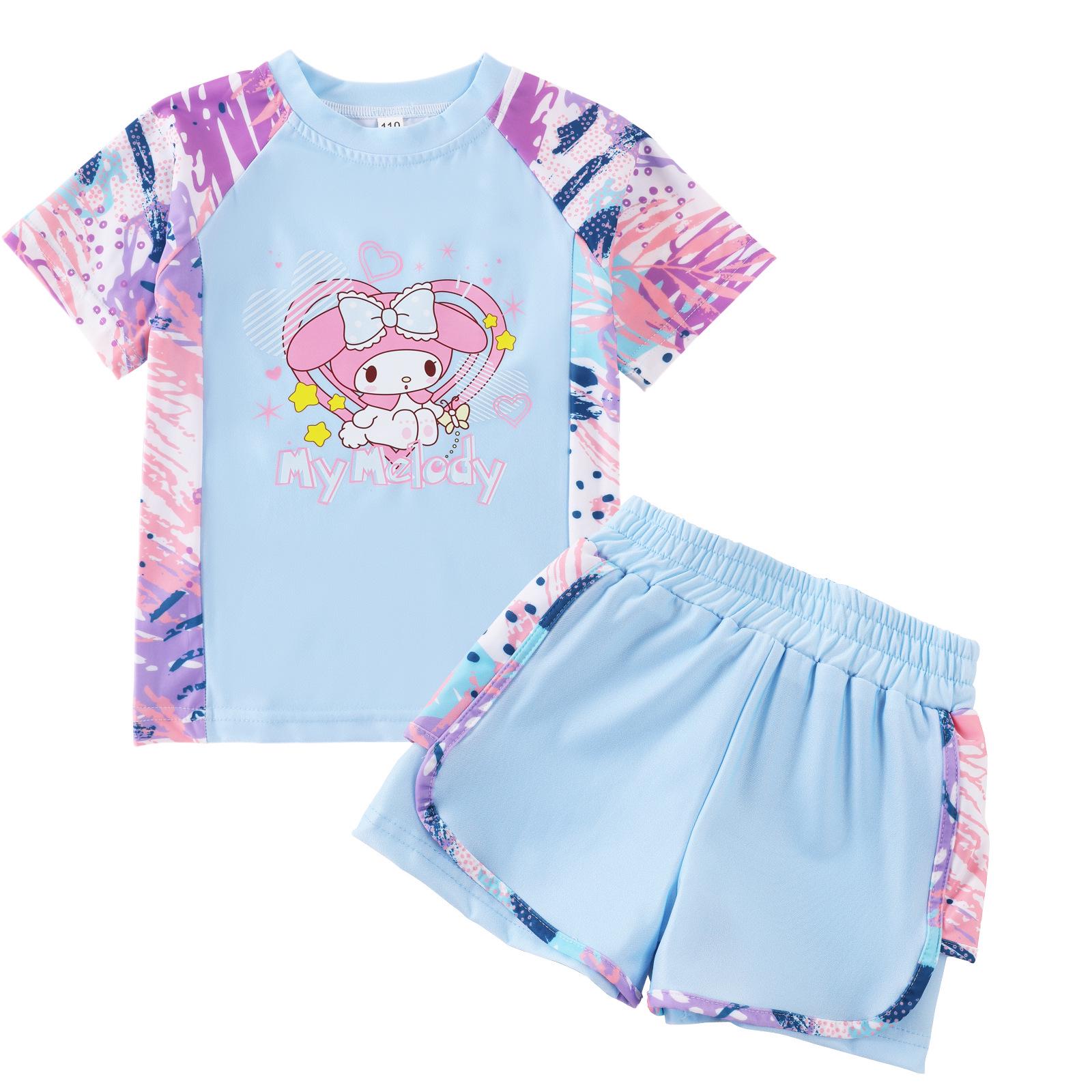 Melody Girls 2026 Two-Piece Swimsuit: Quick-Dry, Sun-Protective Swimwear for Baby Girls 110 (Height 100 cm)