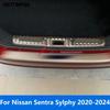 For Nissan Sentra Sylphy -  2024 Interior Rear Trunk Bumper Foot Plate Tail Door Sill Scuff Guard Plate Accessories