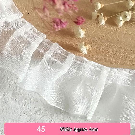 Handmade Lace Trim: Mesh for Baby Clothes, Curtains, Skirts, Pleated Decorative Fabric