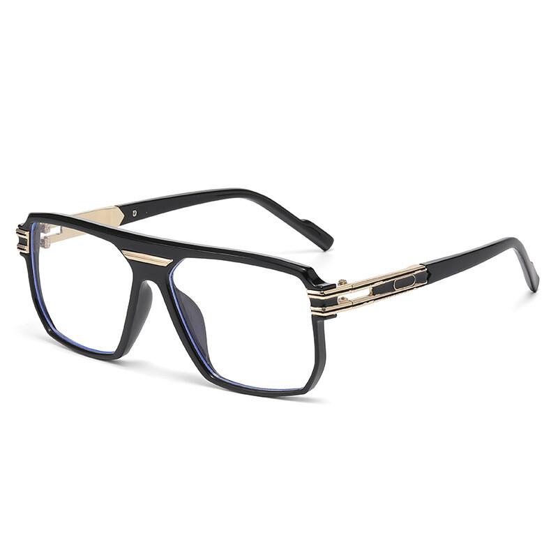 

Brand Designer Transparent Square Anti Blue Light Myopia Glasses Men 2026 Vintage Large Frame Prescription Glasses Minus -1 -3 Original Lenses чёрный