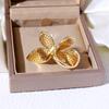 New Fashion Luxury Cubic Zirconia Women's Rings Oversized Butterfly Flower Rings for Women Open Resizable Female Engagement Ring