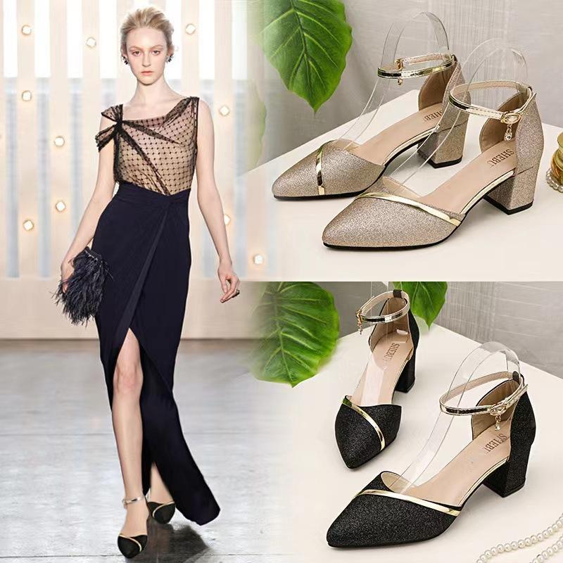 2026High Heels Fashion High Quality Women Sandals Golden Party Night Club Pumps Sexy Sequins Women Shoes Sandalias de mujer