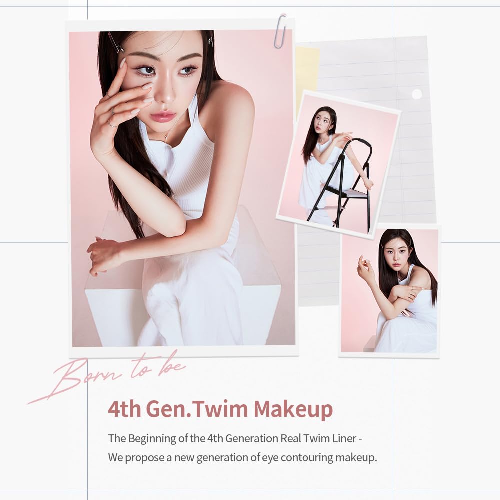 Heart Percent Dote On Mood Contour Eye Liner Slim Waterproof Pencil EyelinerTear BagTwimHighlighter (C2. Peach Twim) Korean Cosmetics