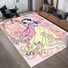 1pc Snow White Pattern Area Rug Soft Flannel Floor Mat for Living Room,Office,Bedroom and Carpet,Sofa Coffee Table Floor Mat