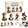 Tiny 3D DIY Religious Beading Kit with Colored Beads Religious Bead Art Craft Set Ideal Craft Gift for Beginners Teens & Adults