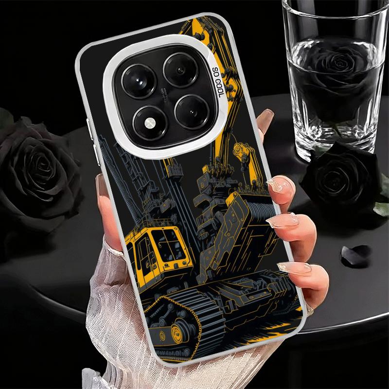 Excavating Machinery Cool Soft Phone Case for Xiaomi Redmi Note 13 14 15 Pro Plus 12S 12 11S 11 11T 10S 10 Shockproof Cover Back