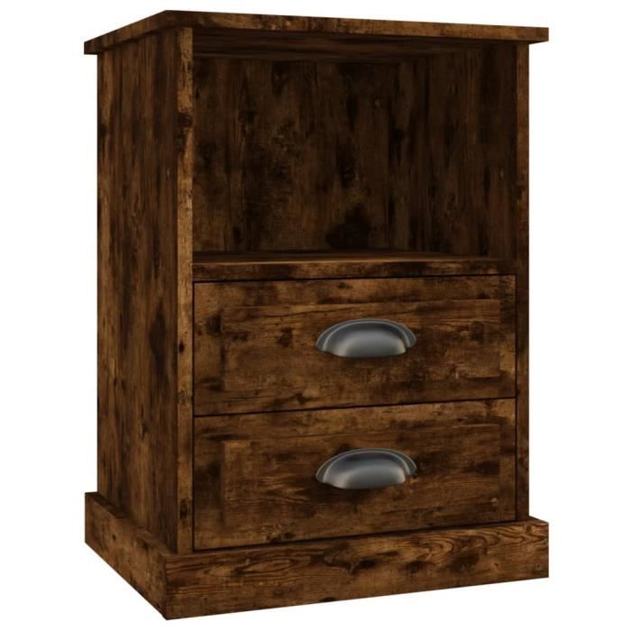 VidaXL Bedside Table Smoked Oak 43x36x60 Cm 816338