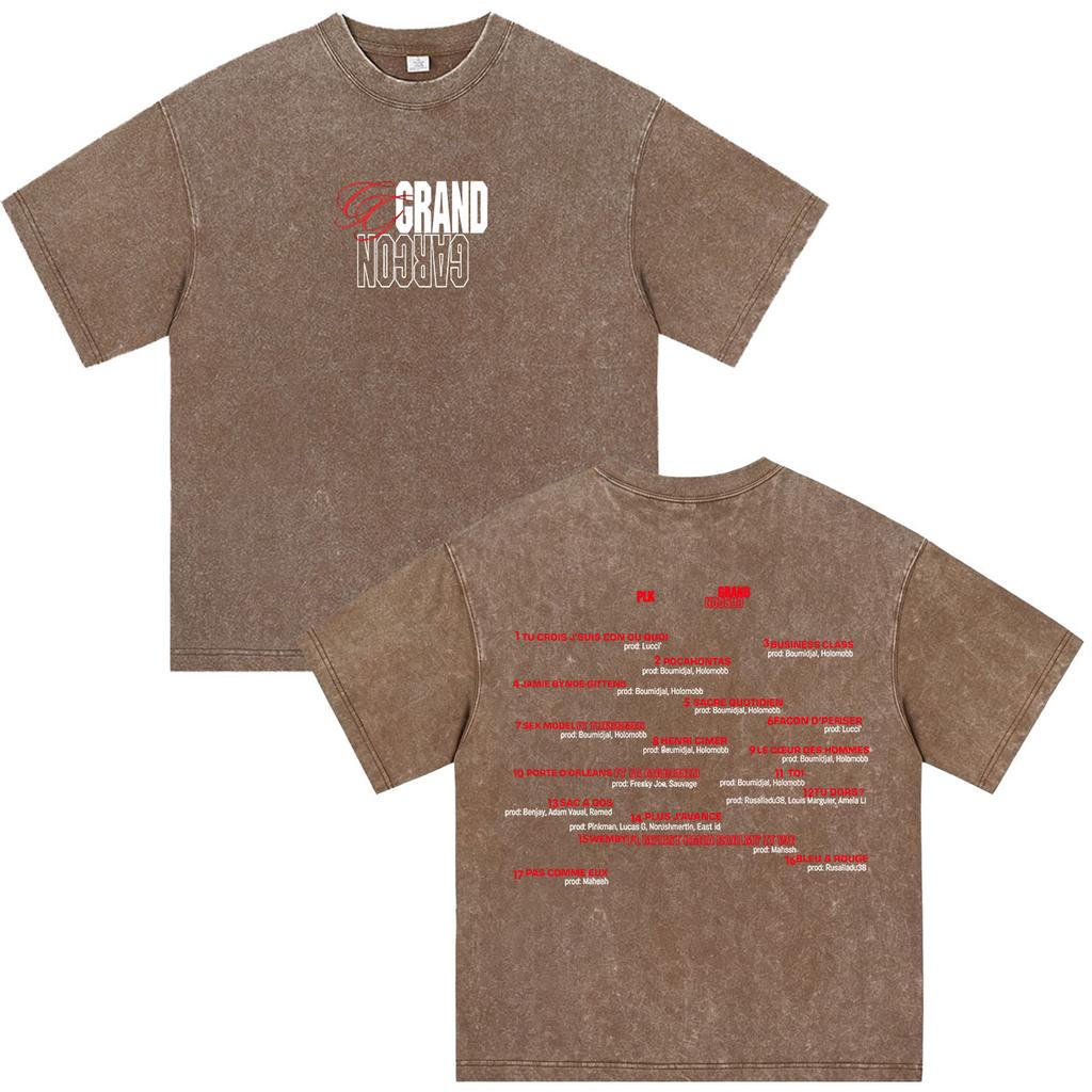 Raper PLK Enna 2026 Tour POLAK 92 Vintage Spierane Koszulki Męskie Damskie Ubrania Moda Krótki Rękaw Oversize Koszulki Streetwear