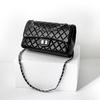 Goat leather bag chain square fat man small fragrant style fashion diamond bag single shoulder messenger women's bag genuine leather small square bag