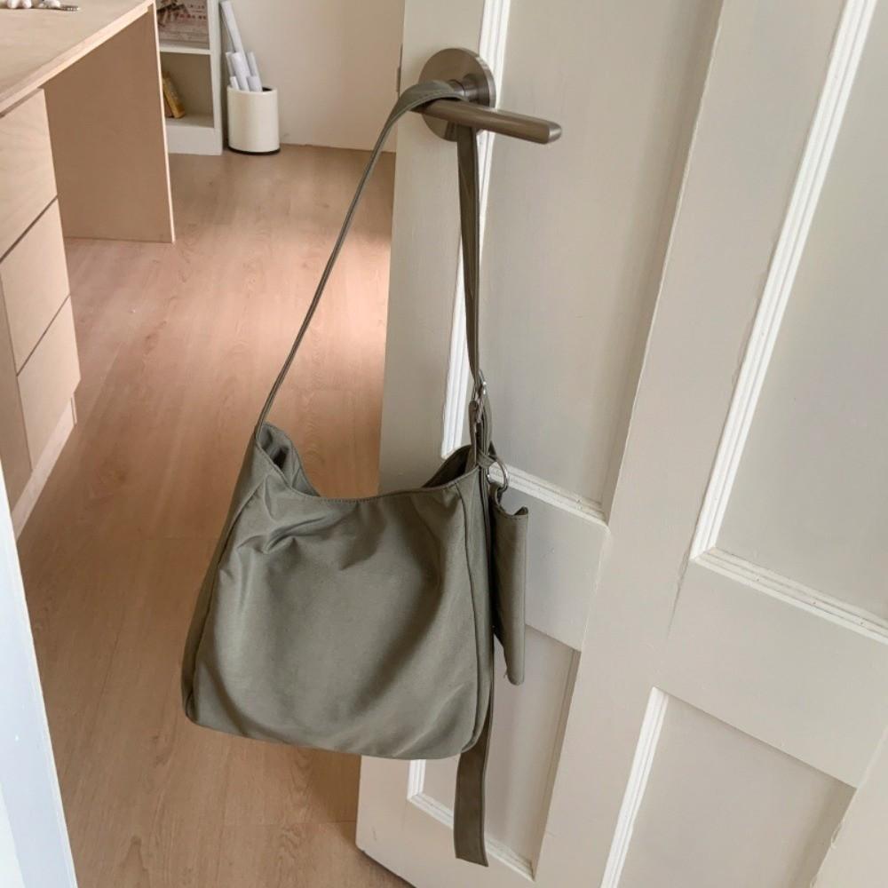 Einfarbige Canvas-Umhängetasche Stilvolle Damenhandtaschen Ins Style Quadratische Tragetasche Mädchen