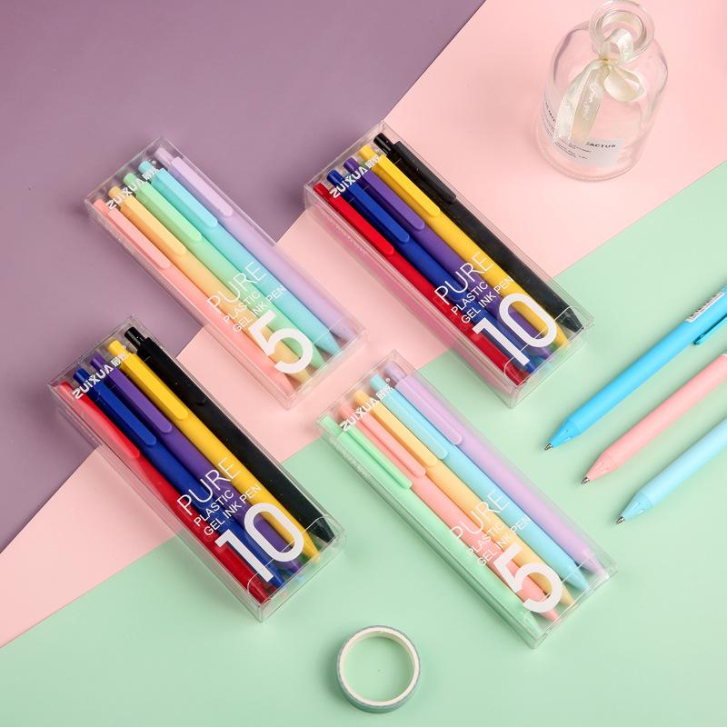 Macaron Colored Fluorescent Marker Set - Ideal for Classroom Notes and Signature Marking