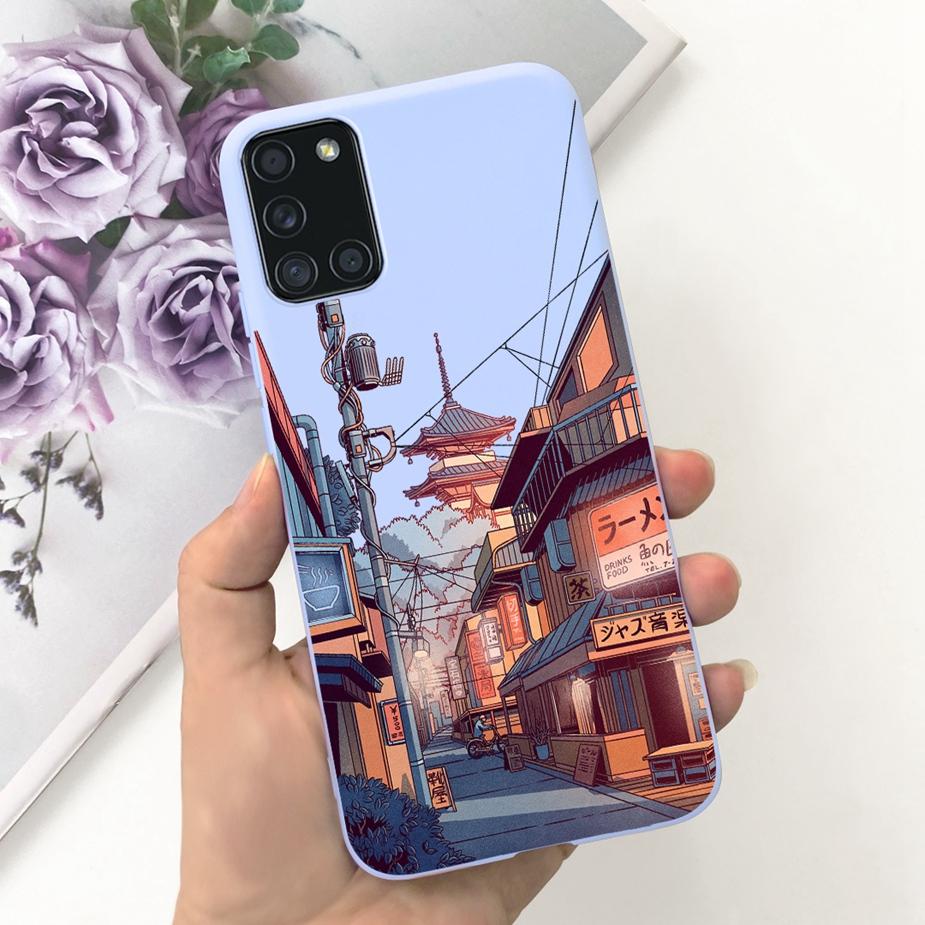 For Samsung Galaxy A51 A71 Case A515F A715F Cute Fashion Cartoon Painted Phone Case For Samsung A51 A 31 41 71 Soft Cover Bumper