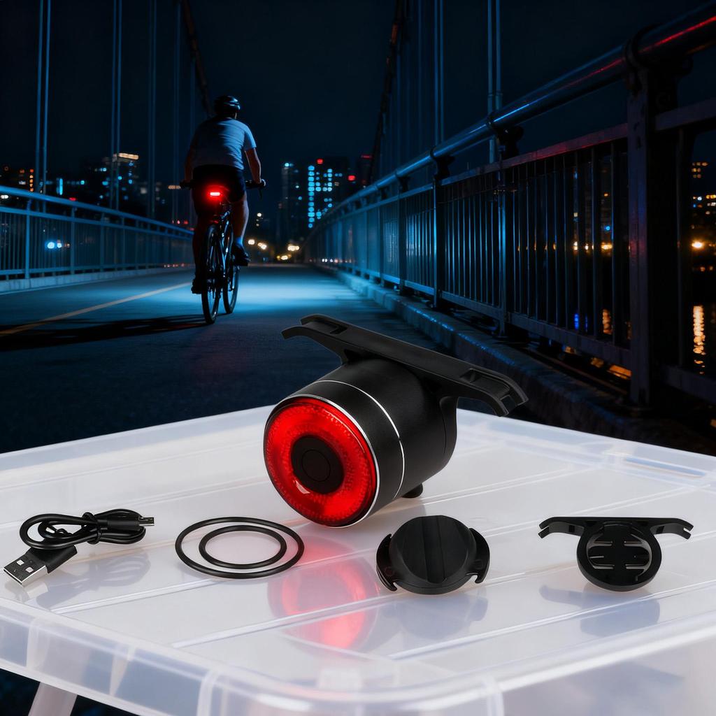 Bike Rear Light Smart Bike Back Sensing Light Cycling Brake Sensing Lamp For Riding Mountain Road Daily Commuting Camping