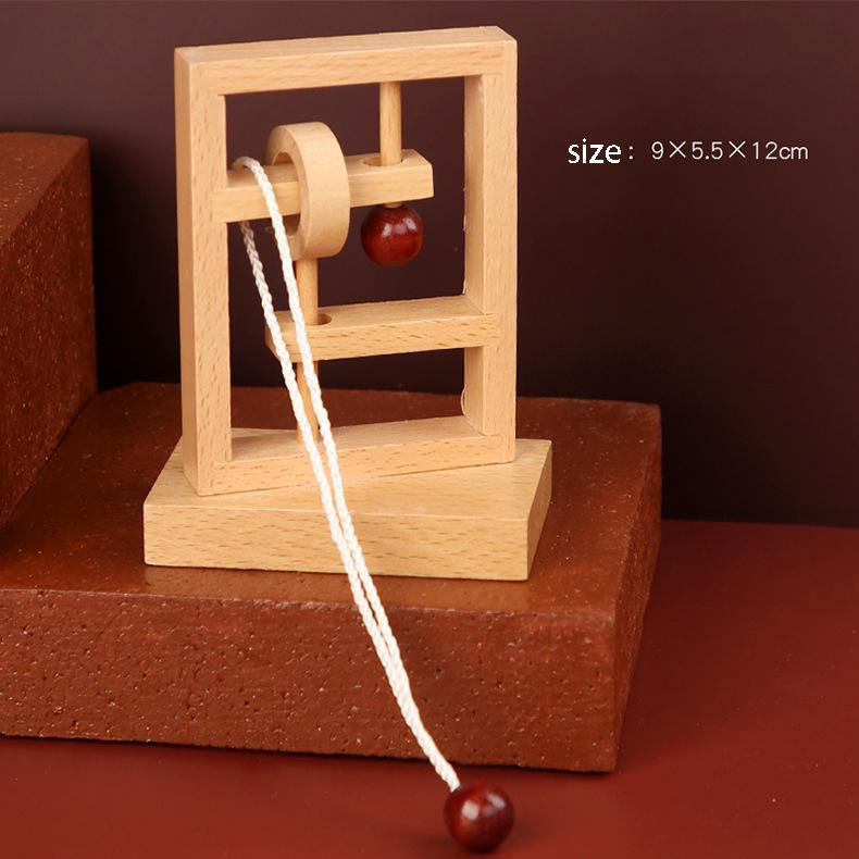 Ahşap Kilidi Açma Stres Giderici Oyuncaklar Luban Kilidi Zeka Oyunu İp Çözme Döngü Bulmacası Yetişkinler Çocuklar İçin Eğitici Oyun