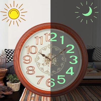 Leuchtende Kunststoff-Wanduhr Quarzuhr Schlafzimmer Wohnzimmer Wanduhr Einfache Uhr