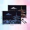 Colorful Cityscape Night View DIY Scratch Art: Relaxing Handmade Birthday Gift