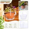 Transparent Round Plastic Plant Pot Saucer Hanging Basket Drip Tray Garden Plant Holder 6 Inch Diameter Suitable for Indoor Outdoor Use