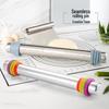 Adjustable Stainless Steel Rolling Pin with Silicone Rings