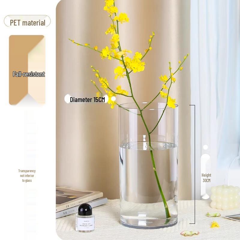 

5-Pack Cylindrical PET Plastic Vases