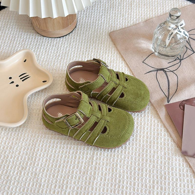Sommer Neue Kinder Sandalen für Mädchen Rutschfeste Sohle Kleinkind Römische Strandschuhe mit Pastellfarben Prinzessin Elegant Gartenschuhe