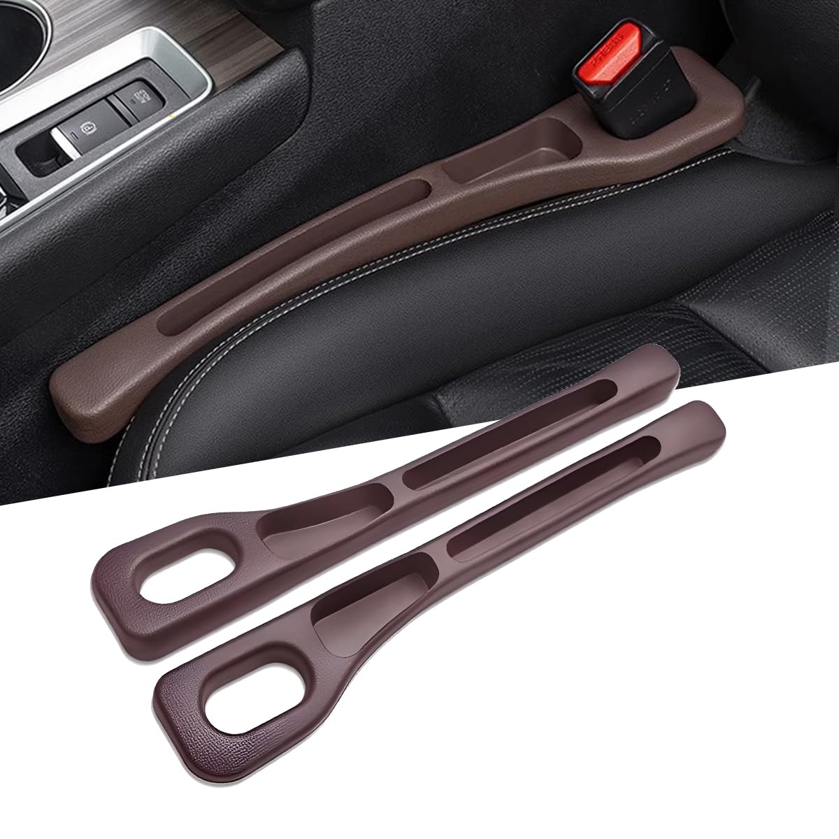 

ZESLEY Car Seat Gap Filler, 2 Pack Gap Cushion, Gap Filling, Storage, Convenient, Fits