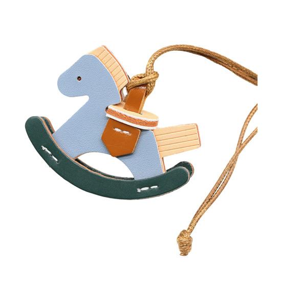 Nyckelring Hänge Hästform Flätat Rep Justerbar Längd Nyckelring med Imitationsläder Metallkrokar Dekorativ Presenttillbehör