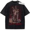 Death Note Vintage Loose Washed Tshirt personality Clothes Suitable for all seasons Retro Fashion Streetwear Trendy Couples tee