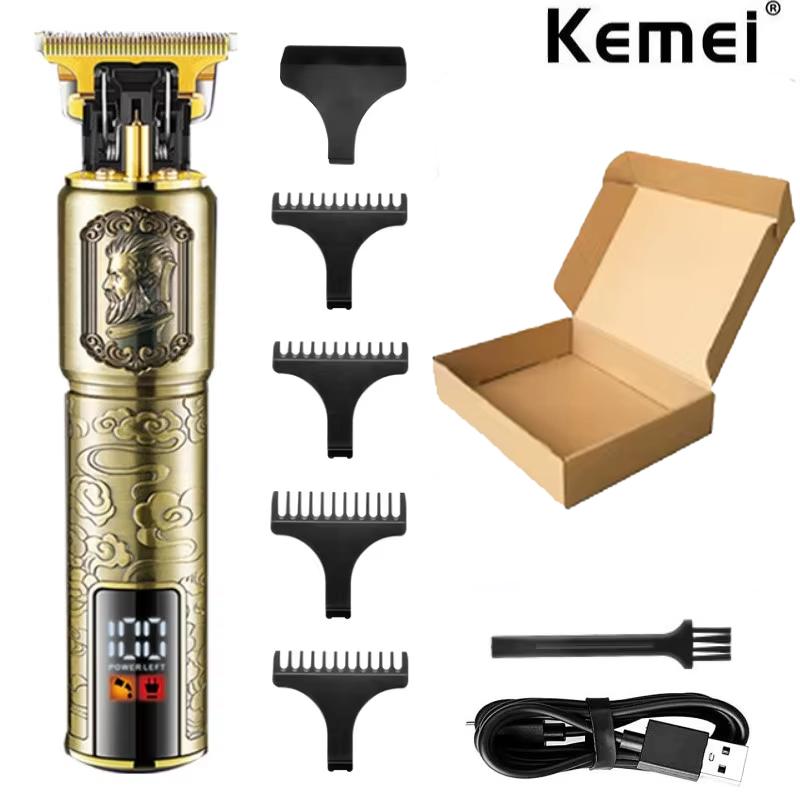 Kemei Professional T9 hair clipper KM-2095 retro cloud body anti-skid electric clipper LCD digital display electric clipper