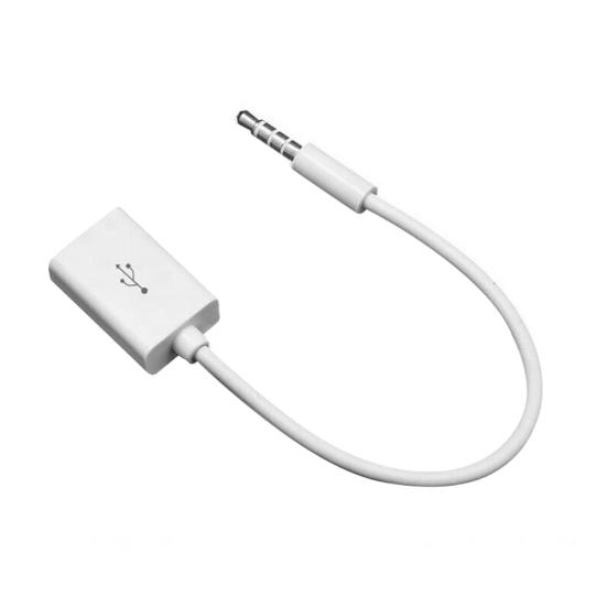DOONJIEY Car MP3 Sync 3.5mm Male Aux Audio Jack to USB 2.0 Female Adapter Cable
