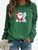 Autumn New Sweater Women Winter Long Sleeved Casual Round Neck Black Cats Printed Loose Sweatshirt Tops & Blouses Plus Size T-shirts