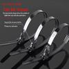 Reusable Nylon Cable Tie with Releasable Buckle - Black & White