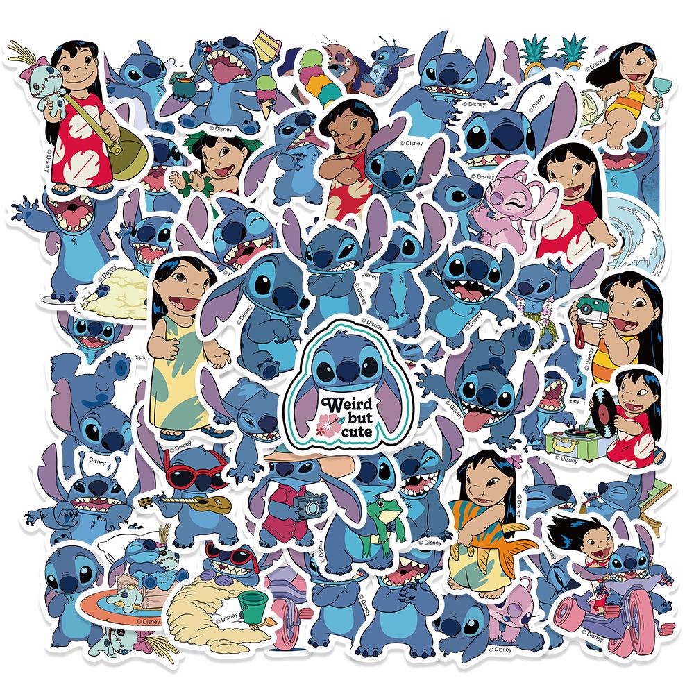 50 Cartoon Character Waterproof Stitch Stickers for Scrapbooking (50 Sheets) DSN-017-XB