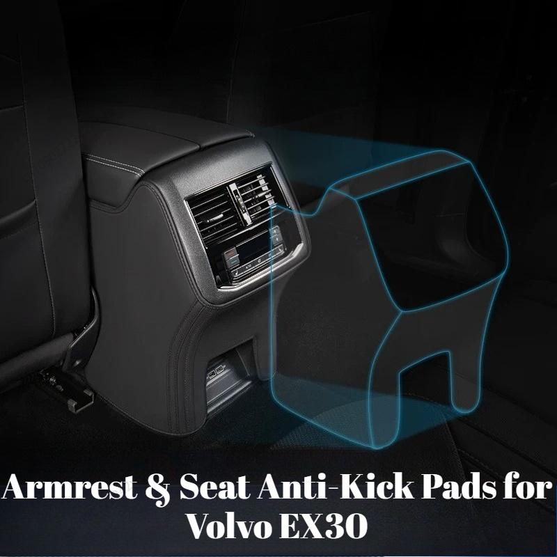 Armrest Box & Rear Seat Anti-Kick Pads for Volvo EX30 2023-2026, Car Interior Modification Accessories & Protective Parts