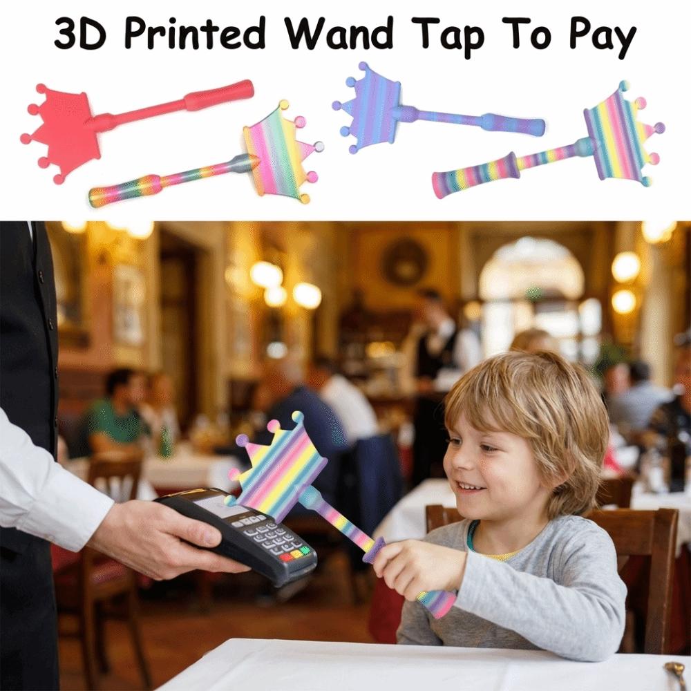 Design koruny 3D tisk Hůlka Klepněte pro platbu Kreativní teleskopický držák na kreditní karty Maloobchodní platby