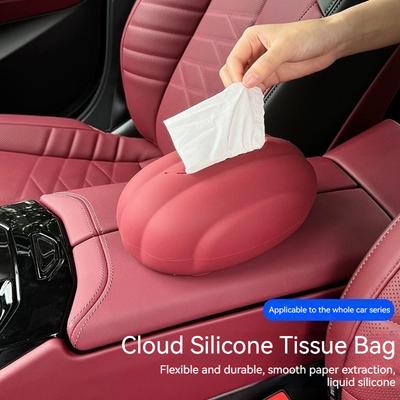 Silicone Tissue Box For BMW1 3 5 7Series X1 X3 X4 X5 G20 G32 F48 G01 G02  G05 G07 G60 G45 Vehicle Mounted Tissue Box Accessorie